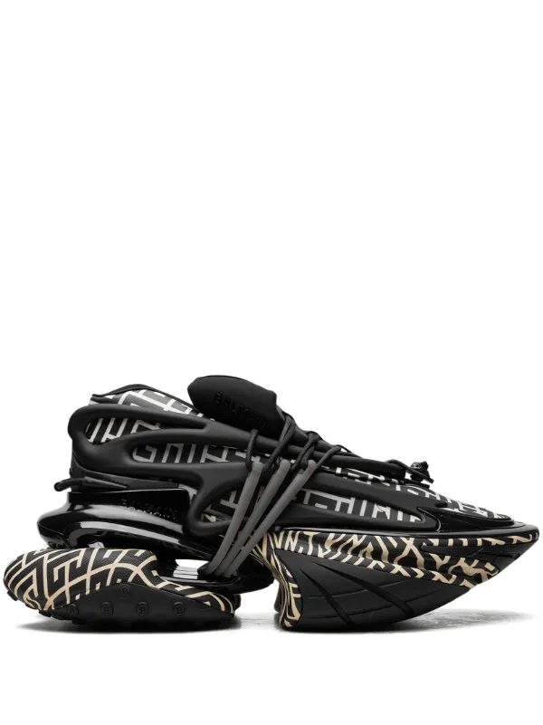 Balmain Unicorn “Ivory/Black - Monogram” スニーカー | ブラック 
