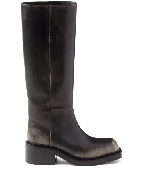 Bottes à effet usé 55 mm - Prada - Modalova