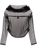 Kiki de Montparnasse tulle off-shoulder top - Black