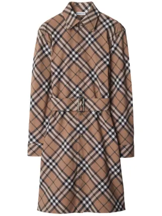 burberry check cotton shirt dress Burberry Check Cotton Shirt Dress , Size: 02