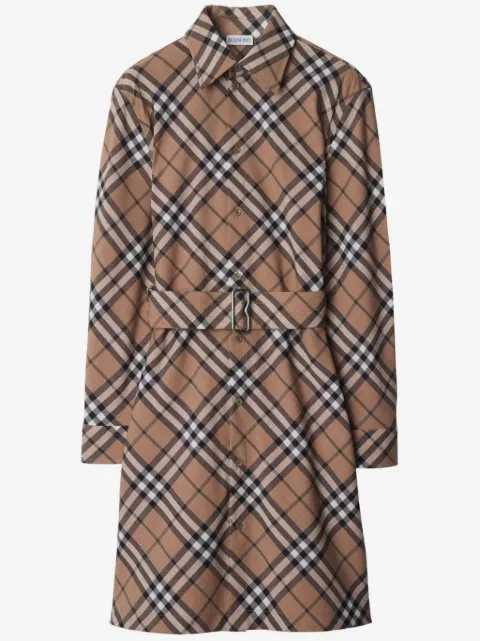 Burberry checked shirt dress