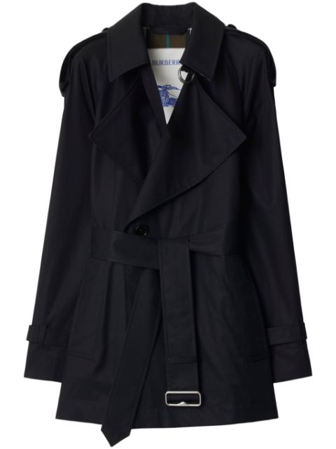 Burberry gabardine-weave trench jacket Women