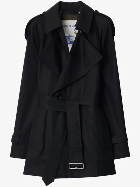 Burberry gabardine-weave trench jacket