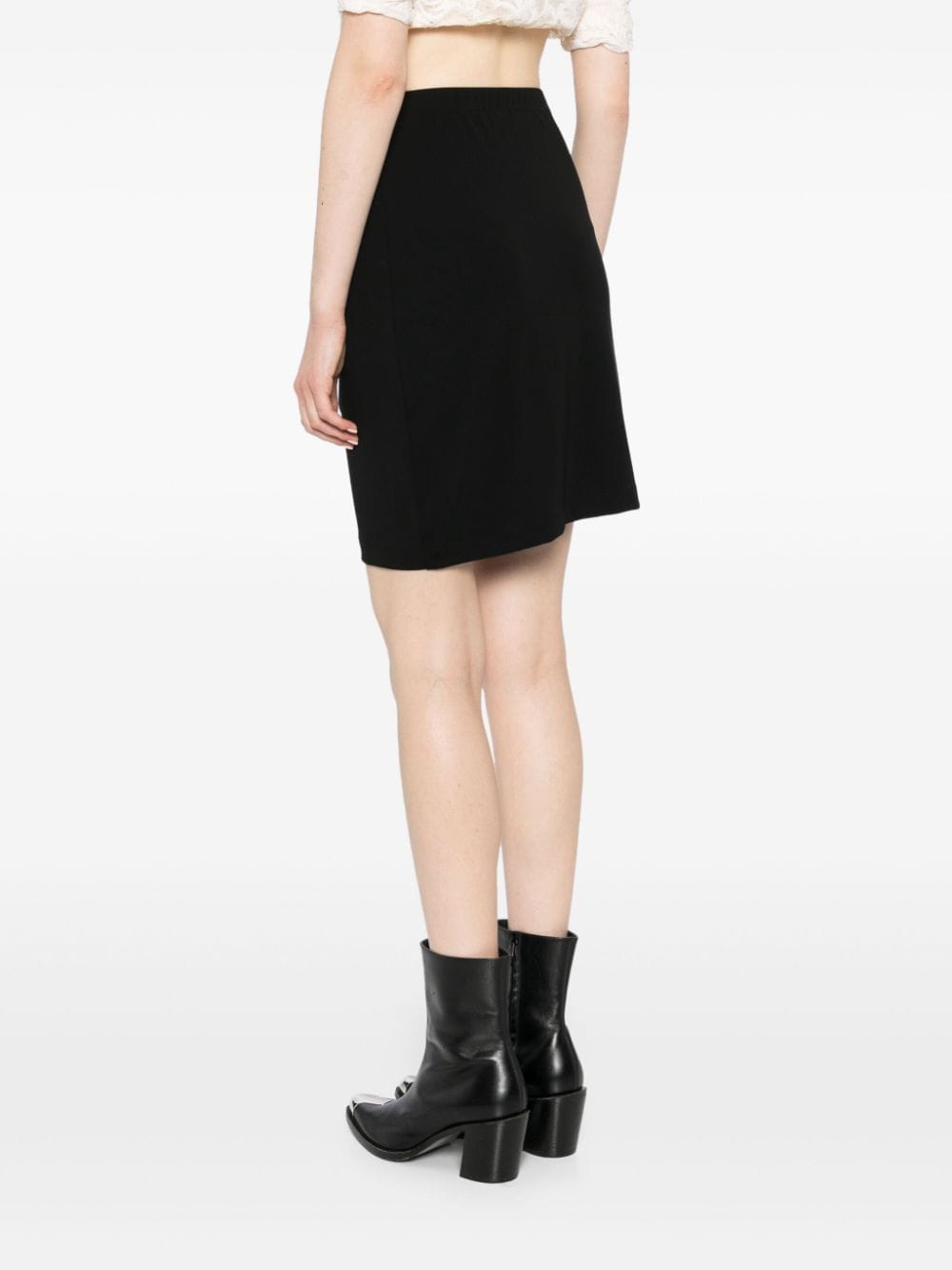 Shop Rabanne Pleated Miniskirt In Black