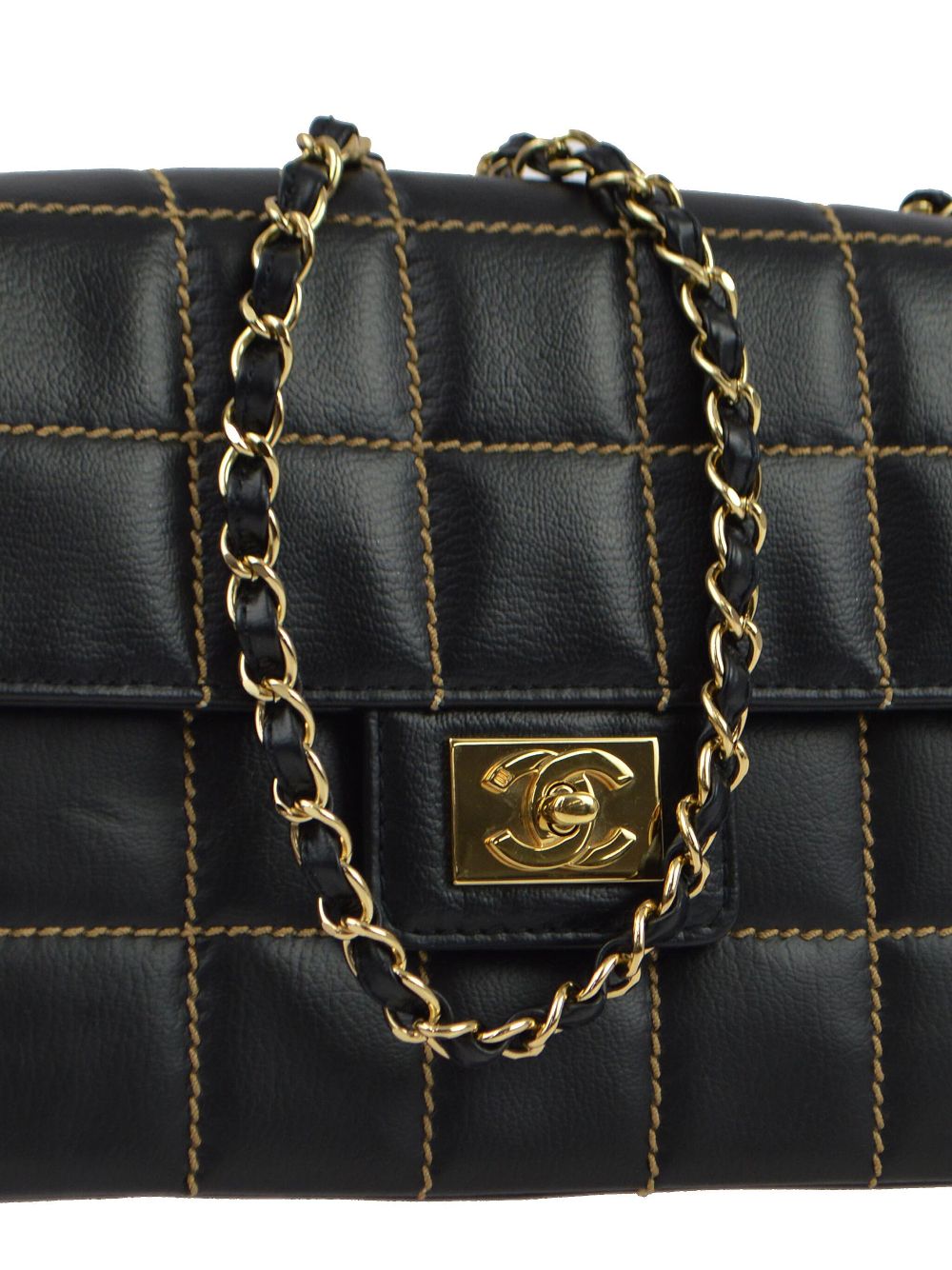 Affordable HOT SALE CHANEL 2002 Wild Stitch Choco Bar shoulder bag Women