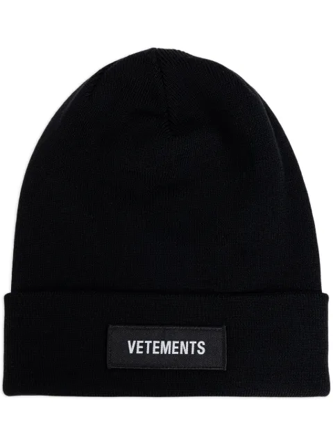 VETEMENTS logo wool beanie hat