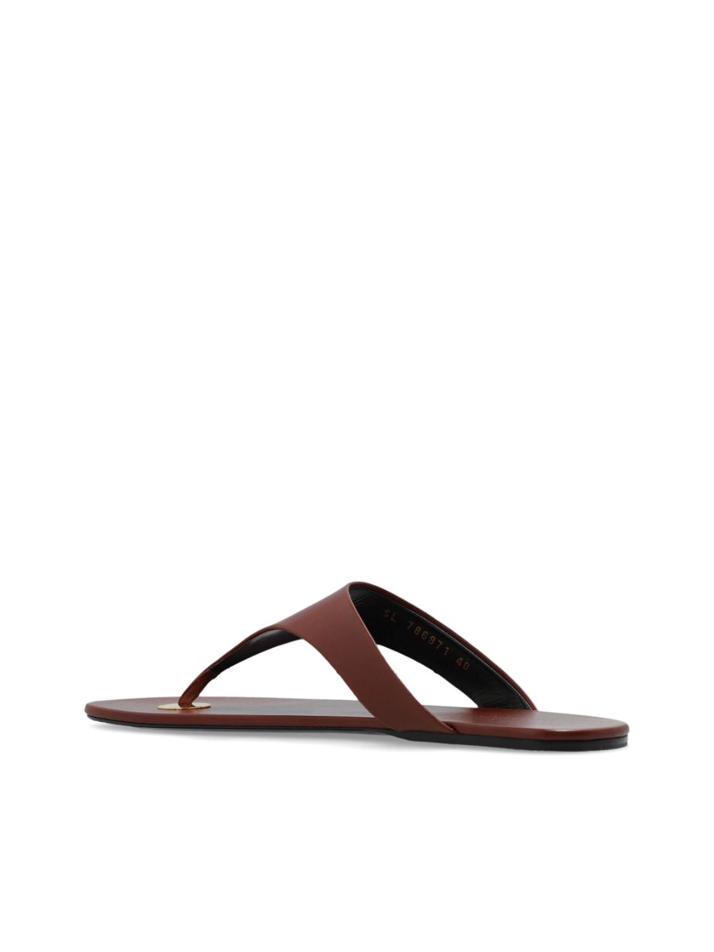 Saint Laurent Leren slippers Bruin