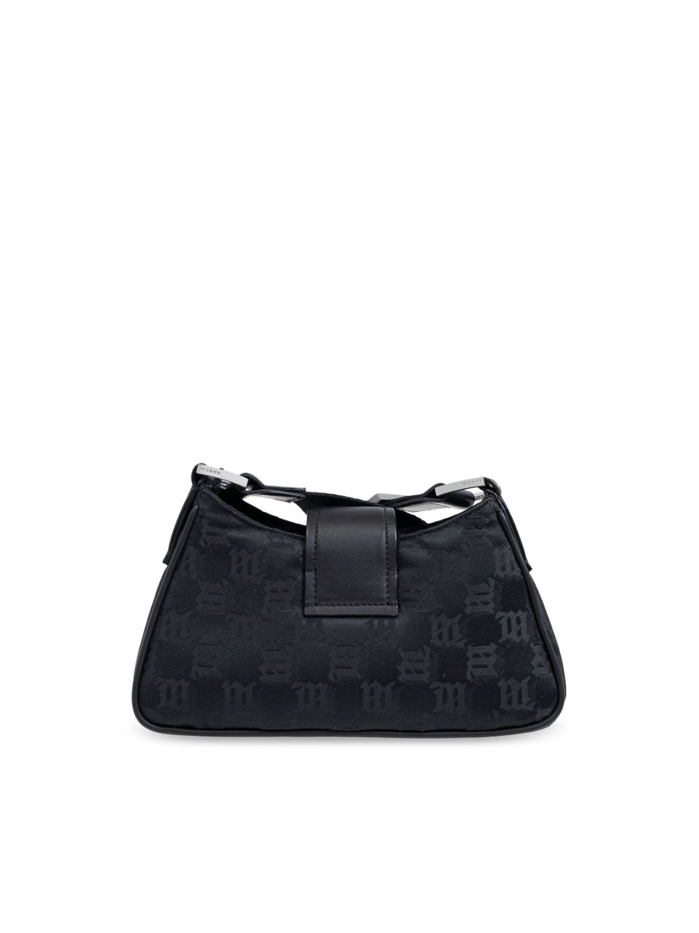 Shop Misbhv Monogram Jacquard Logo Plaque Shoulder Bag In Black