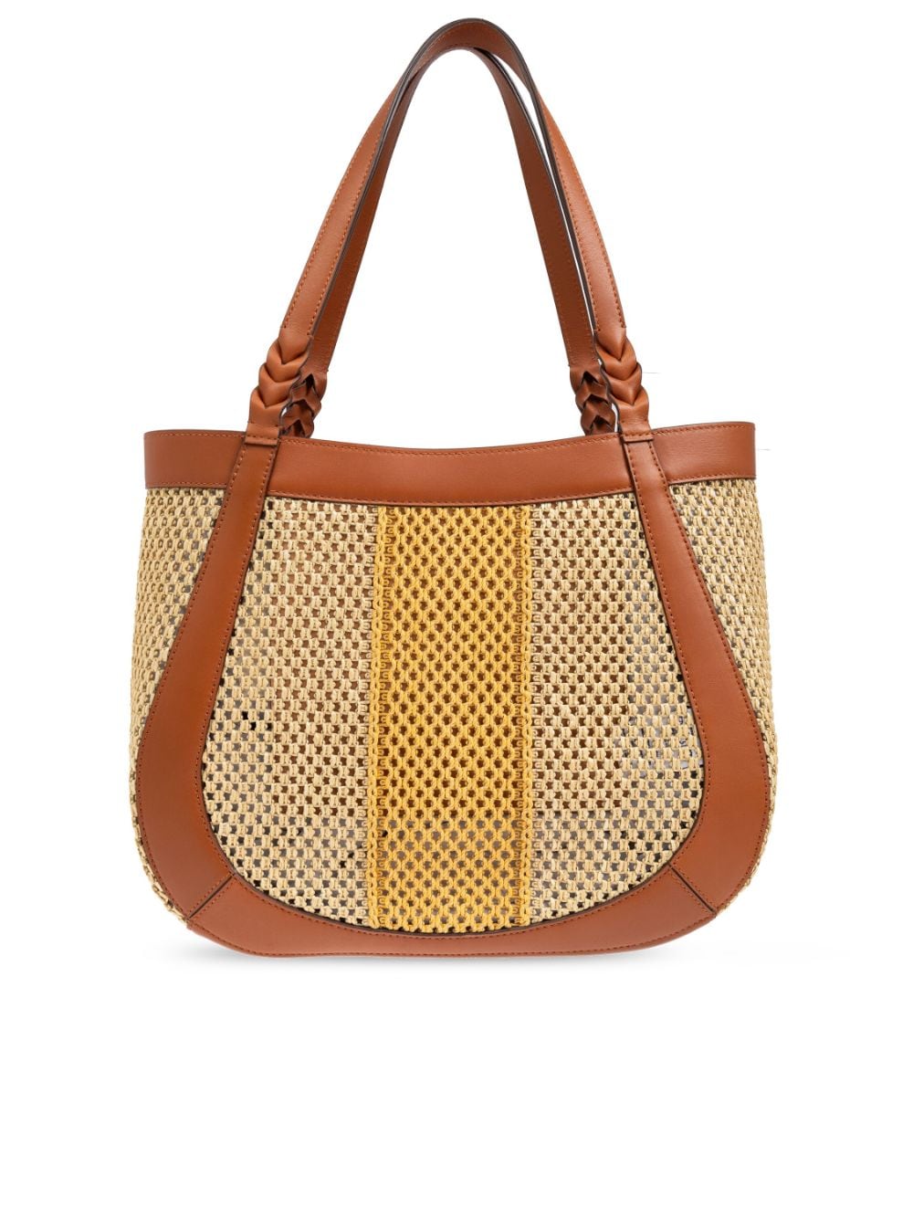 Shop Ulla Johnson Large Mesh Panelling Tote Bag In Brown