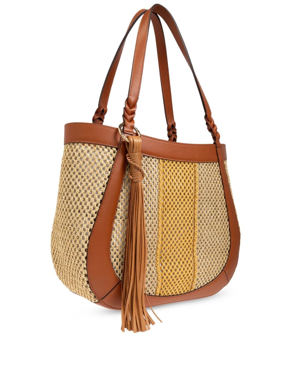 Shop Ulla Johnson Large Mesh Panelling Tote Bag In Brown