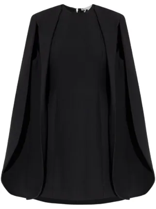 【送料&関税込】Stella McCartney Cape Red Cape-effect stretch-crepe midi dress | STELLA MCCARTNEY