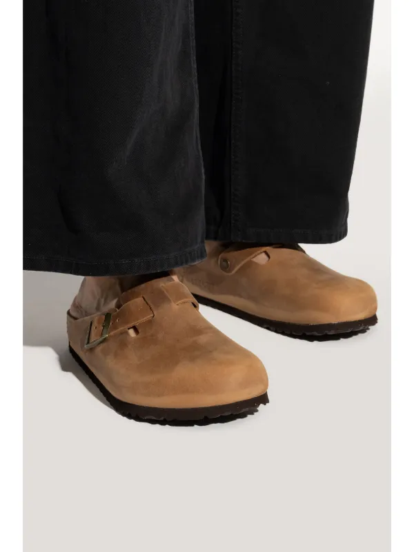 Birkenstock Boston レザーサンダル | ブラウン | FARFETCH JP