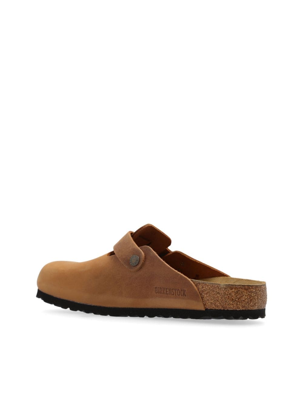 Shop Birkenstock Boston Leather Slippers In Brown