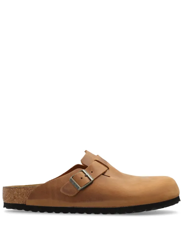 Birkenstock Boston レザーサンダル | ブラウン | FARFETCH JP