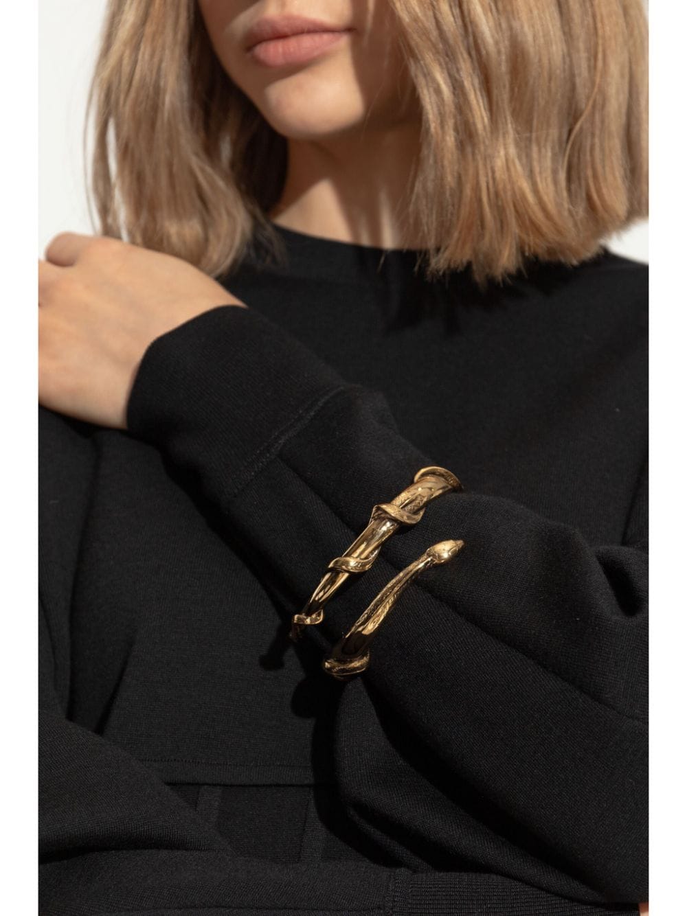 Alexander McQueen Armband met slang - Goud