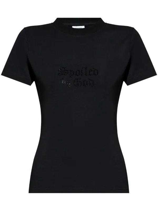 Tシャツ・カットソー VETEMENTS FW24 'Spoiled By God' T-shirt (UA65TR480B BLACK) Buy Vetements Spoiled By God T-Shirt 'Black' - UA65TR480B