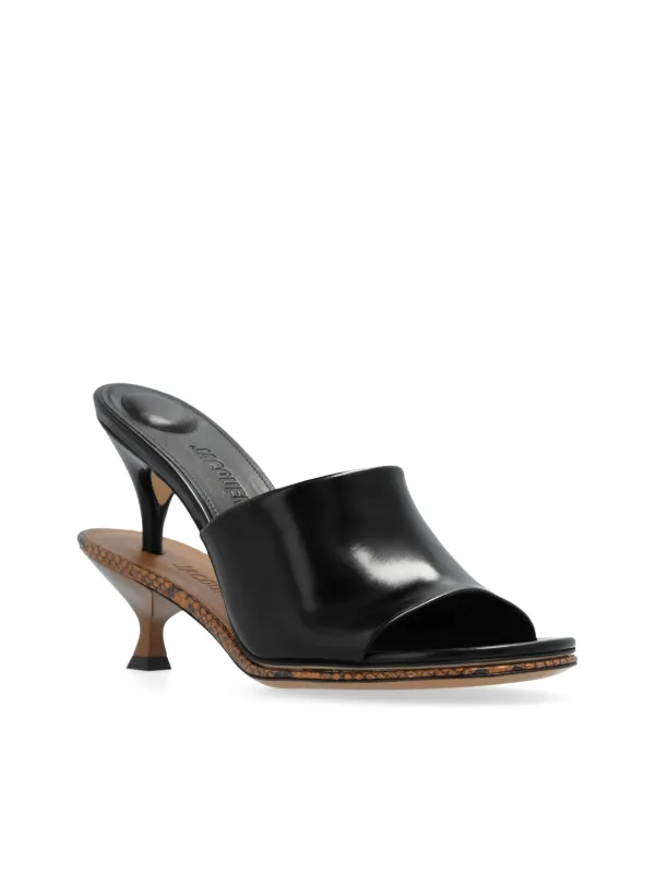 ジャックムス Jacquemus Les Doubles Mules Jacquemus 110mm Le Doubles Mules | Black | FARFETCH