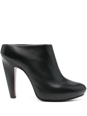 サンダル・ミュール Alexander Mcqueen Black leather Shard mules McQueen Mule shoes for Women | Online Sale up to 60% off | Lyst