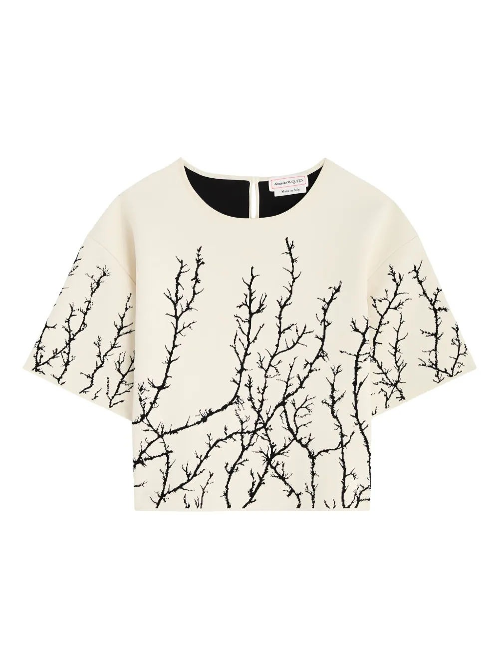 Alexander McQueen Thorn Branches top Beige