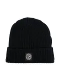Stone Island Junior ribbed-knit beanie - Blue