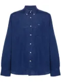 Barbour chest-pocket linen-blend shirt - Blue
