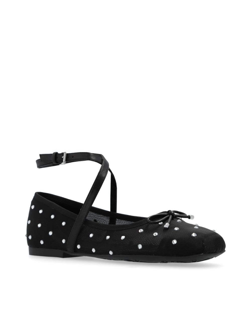 Shop Michael Michael Kors Collette Ballerinas In Black