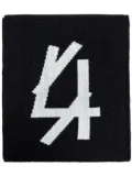 44 LABEL GROUP logo-jacquard scarf - Black