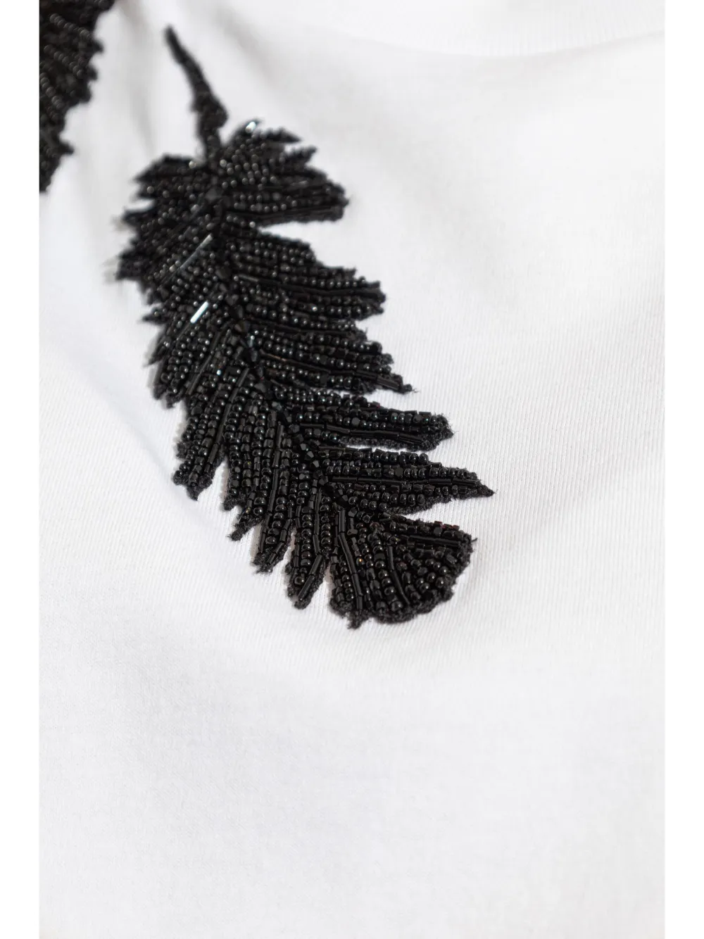 Alexander Mcqueen Embroidered Cotton Jersey Top In White
