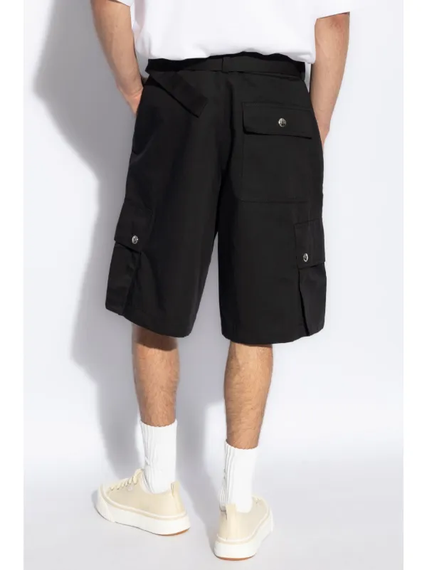 Jacquemus Belted Cargo Shorts | Black | FARFETCH JO