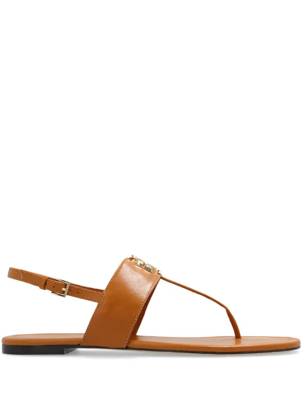 Tory Burch Eleanor T strap Sandals Brown FARFETCH CA
