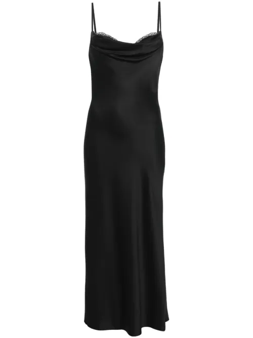 Robe mi-longue à col drapé - Alexander McQueen - Modalova
