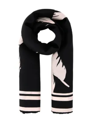 Alexander McQueen ロゴ インターシャ フリンジ　マフラー Alexander McQueen（アレキサンダー・マックイーン）ウィメンズ