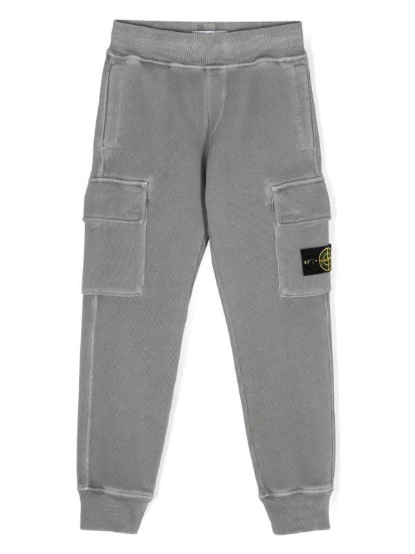 Stone Island Junior Compass-badge Cargo Track Pants Farfetch