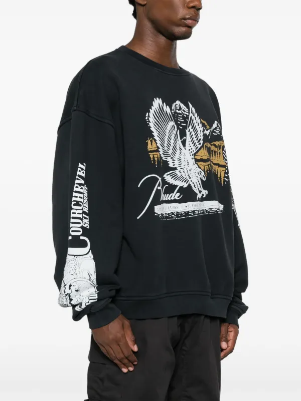 RHUDE グラフィック スウェットシャツ | ブラック | FARFETCH JP