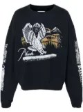 RHUDE graphic-print cotton sweatshirt - Black