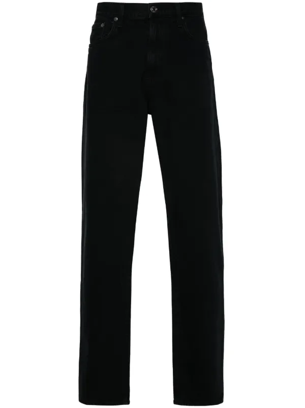 Agolde Curtis Mid-rise Straight-leg Jeans in Black