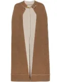 Stella McCartney chain-link knitted cape - Brown