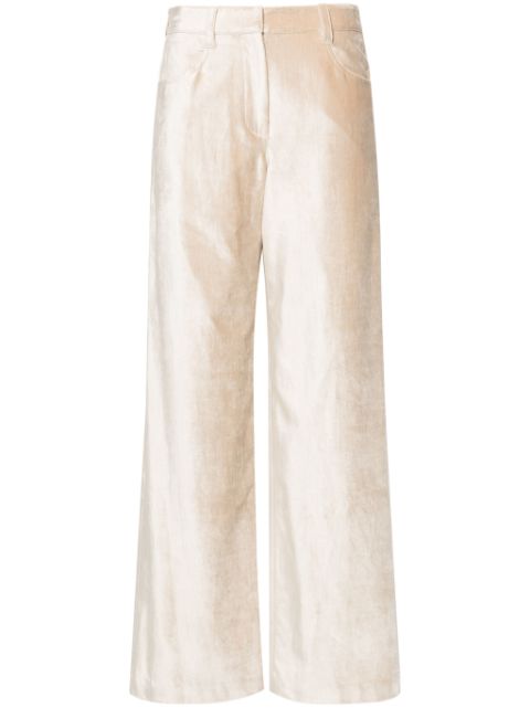 Brunello Cucinelli wide-leg velvet trousers Women