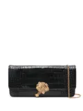 Roberto Cavalli logo-plaque clutch bag - Black