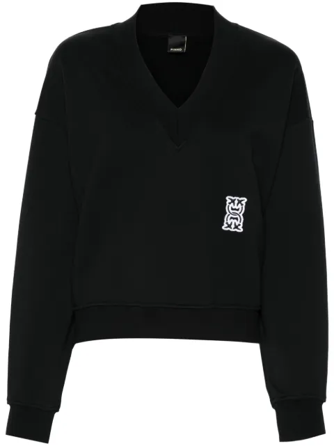 PINKO V-neck cotton sweatshirt 