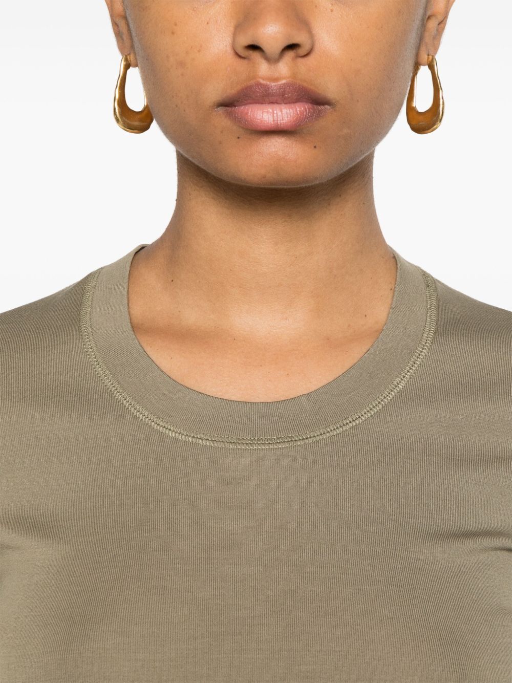 Shop Lemaire Crew-neck Cotton T-shirt In Green