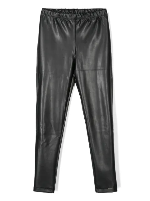 Monnalisa logo-plaque slim-fit leggings