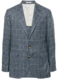 Brunello Cucinelli check-pattern blazer - Blue