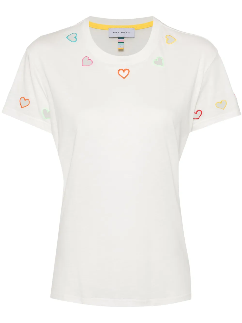 Mira Mikati cut-out heart T-shirt | White | Image 1