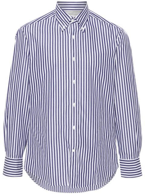 Brunello Cucinelli striped poplin shirt Men