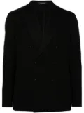 Tagliatore virgin-wool double-breasted blazer - Black