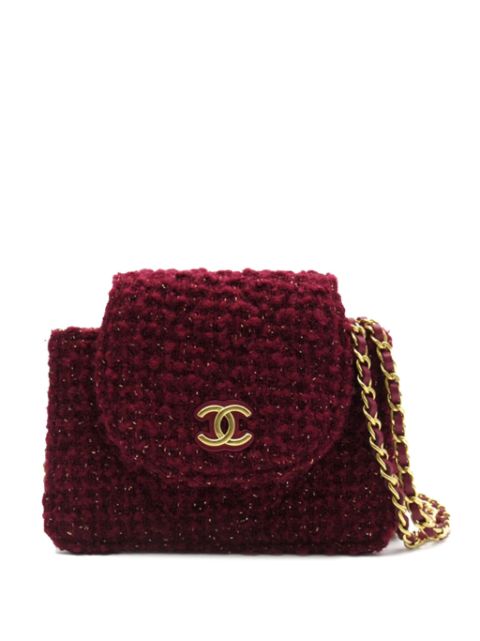 CHANEL Pre-Owned 2021-2023 CC Tweed crossbody bag WOMEN