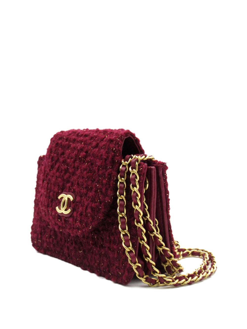 CHANEL Pre-Owned 2021-2023 CC Tweed crossbody bag WOMEN