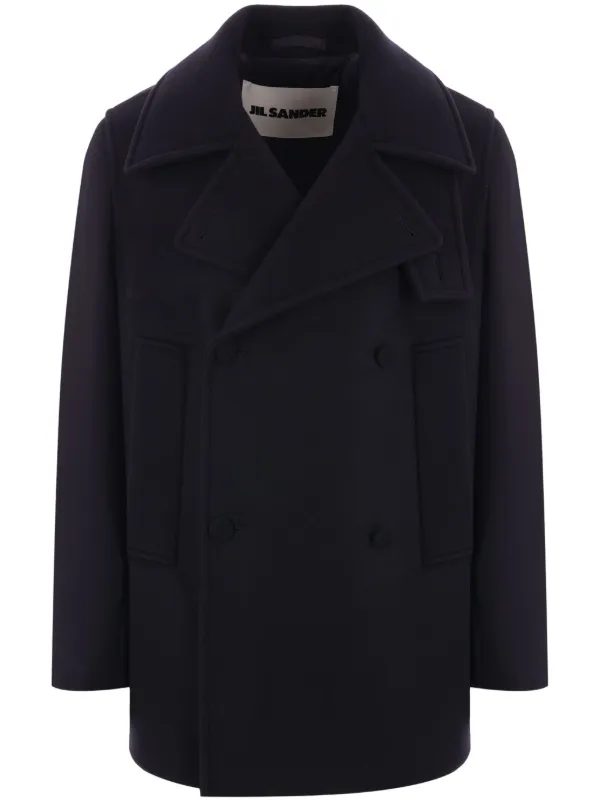 Jil Sander Wool Coat Black FARFETCH CZ