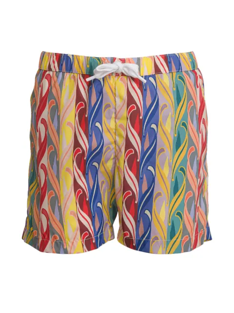 ETRO KIDS striped paisley-print swim shorts 
